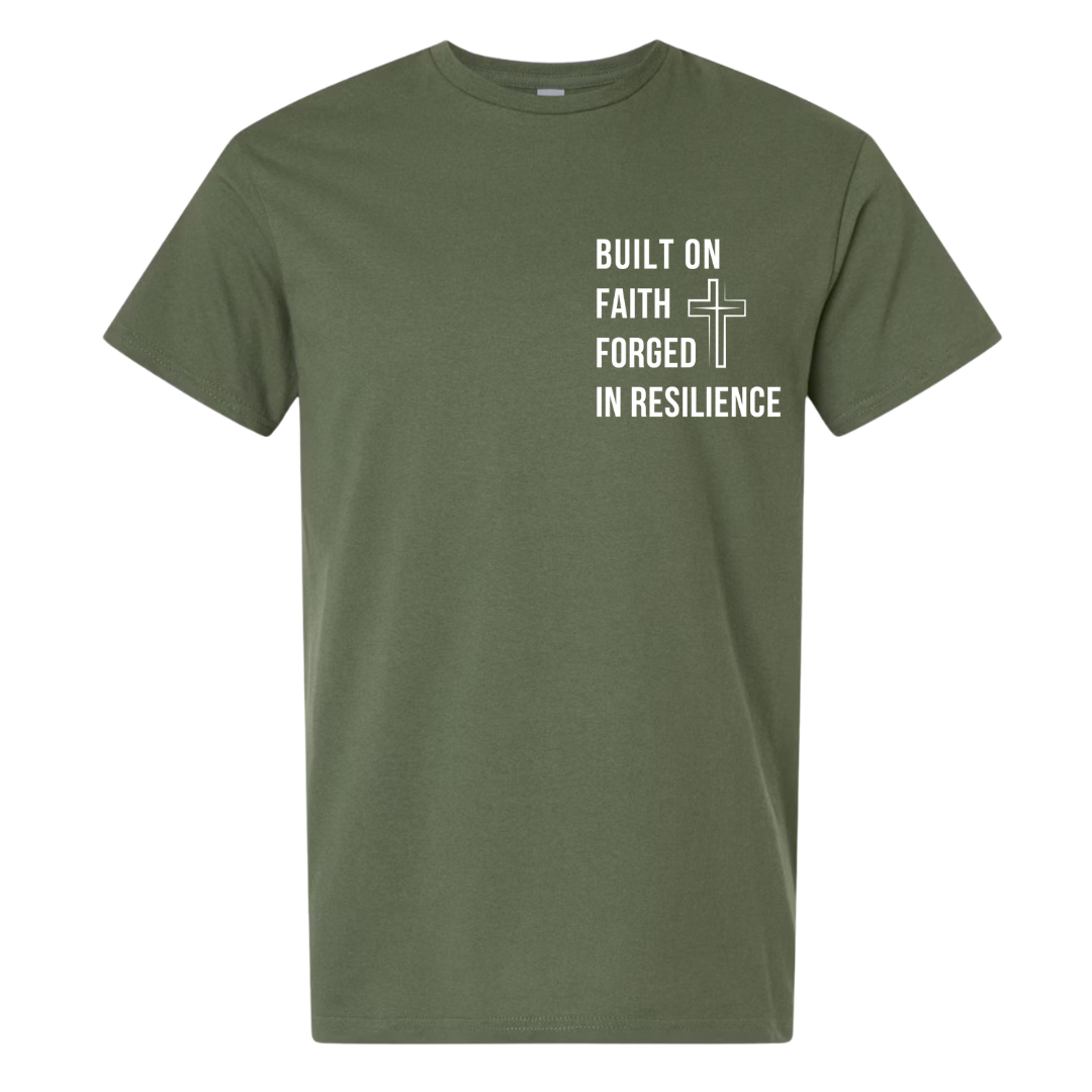 Faithful Father Tee - Military Green Front